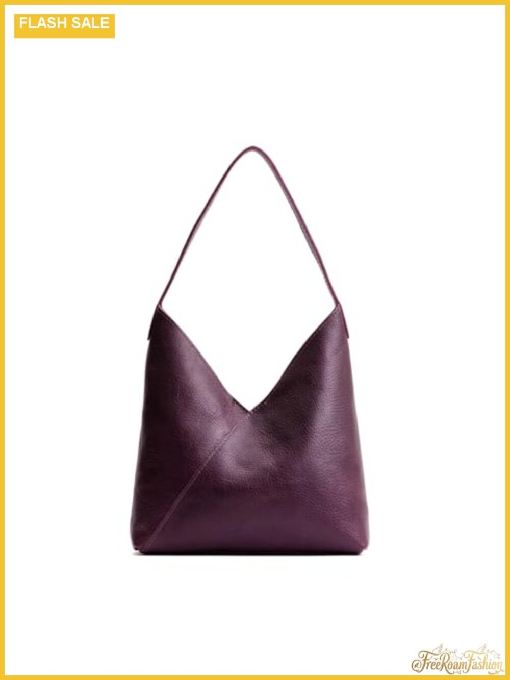 Handmade Full Grain Leather Slouchy Shoulder Bag Crossbody Hobo Magnetic Closure